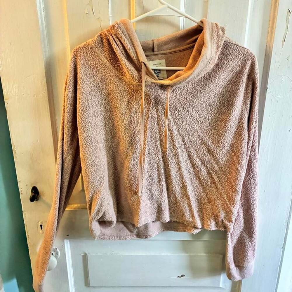 Billabong Cropped Sherpa Fleece Hoodie